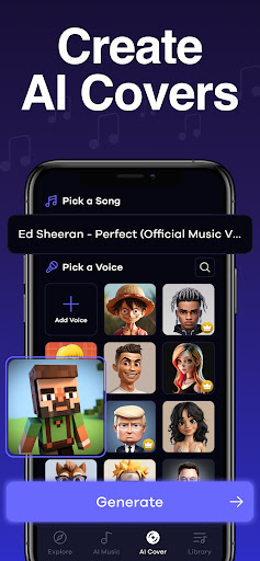 Screenshot AI Cover & AI Music - Melodia