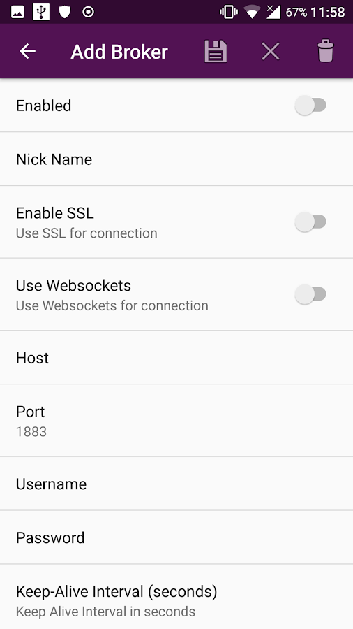    MQTT Client- screenshot  