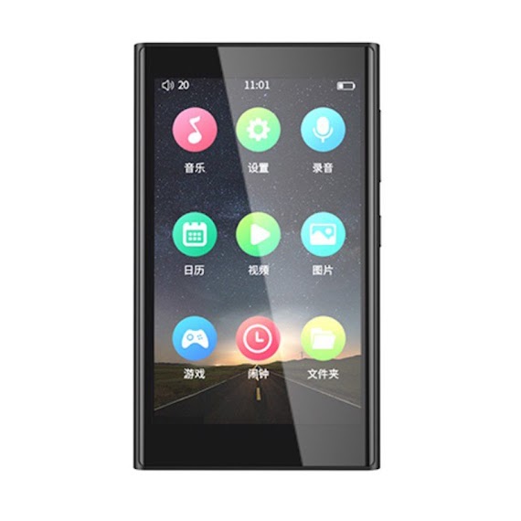 Ruizu H10 - Máy Nghe Nhạc Buetooth 5.0 Hai Chiều, Màn Hình Cảm Ứng, Xem Phim Full Hd, Có Loa Ngoài (16Gb) - Hàng Chính Hãng