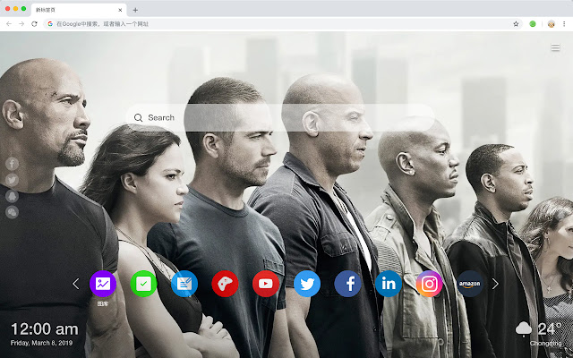 Fast & Furious Pop movie HD New tab Theme