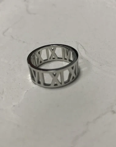Holle Romeinse Ring van Titanium St - 0