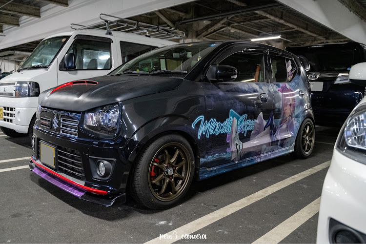 アルトワークスのホロライブ痛車・Vtuber痛車・カメラのある生活・ホイール交換に関するカスタム事例の投稿画像1枚目