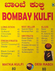 Bombay Kulfi menu 1