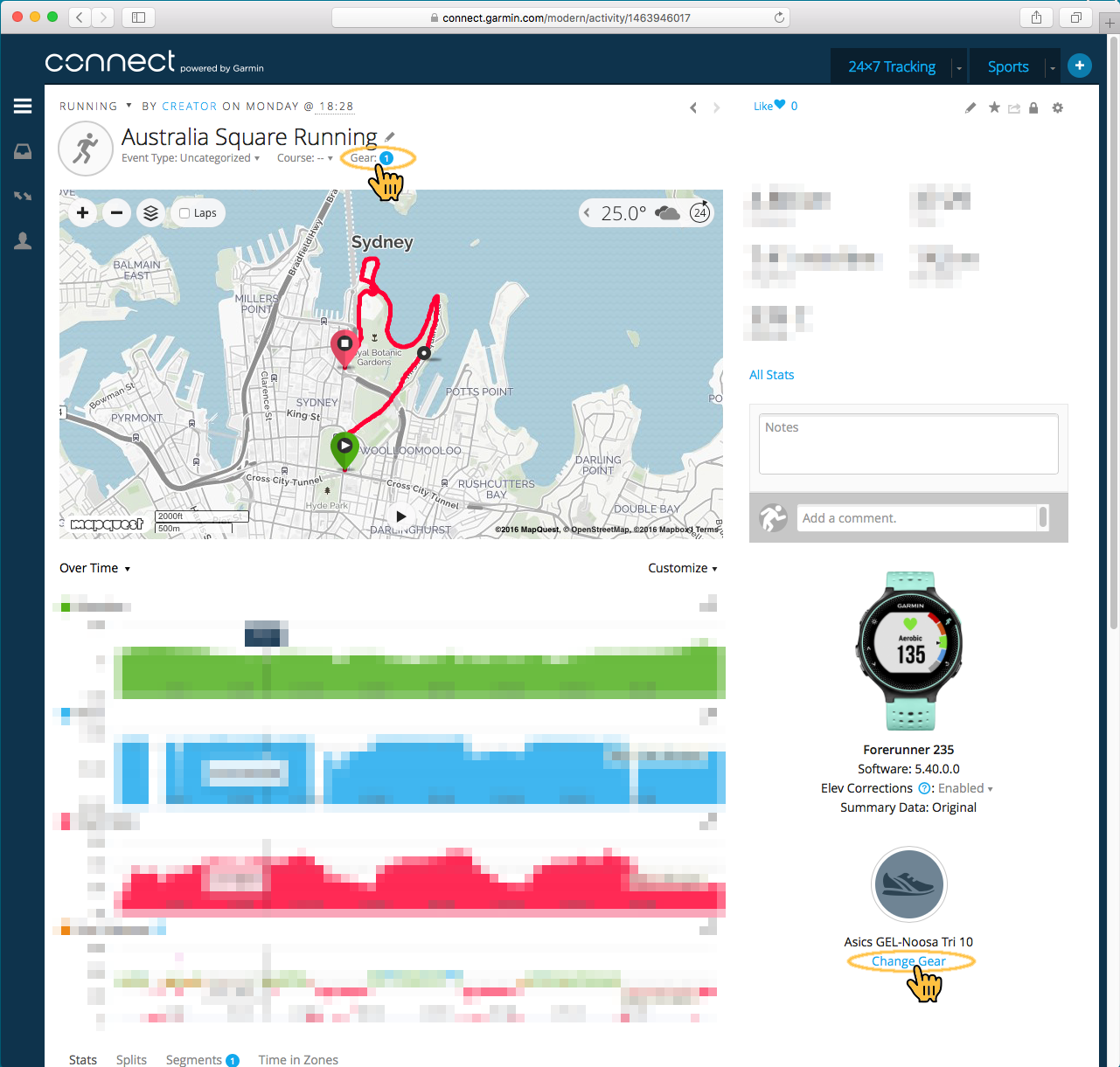 assigning mileage to shoes used on run - Garmin Web - Apps Web - Garmin