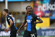 Percy Tau of Club Brugge celebrates after scoring a goal during the Jupiler Pro League match between Club Brugge KV and Sint-Truidense VV at Jan Breydel Stadium on August 2, 2019 in Brugge, Belgium. 