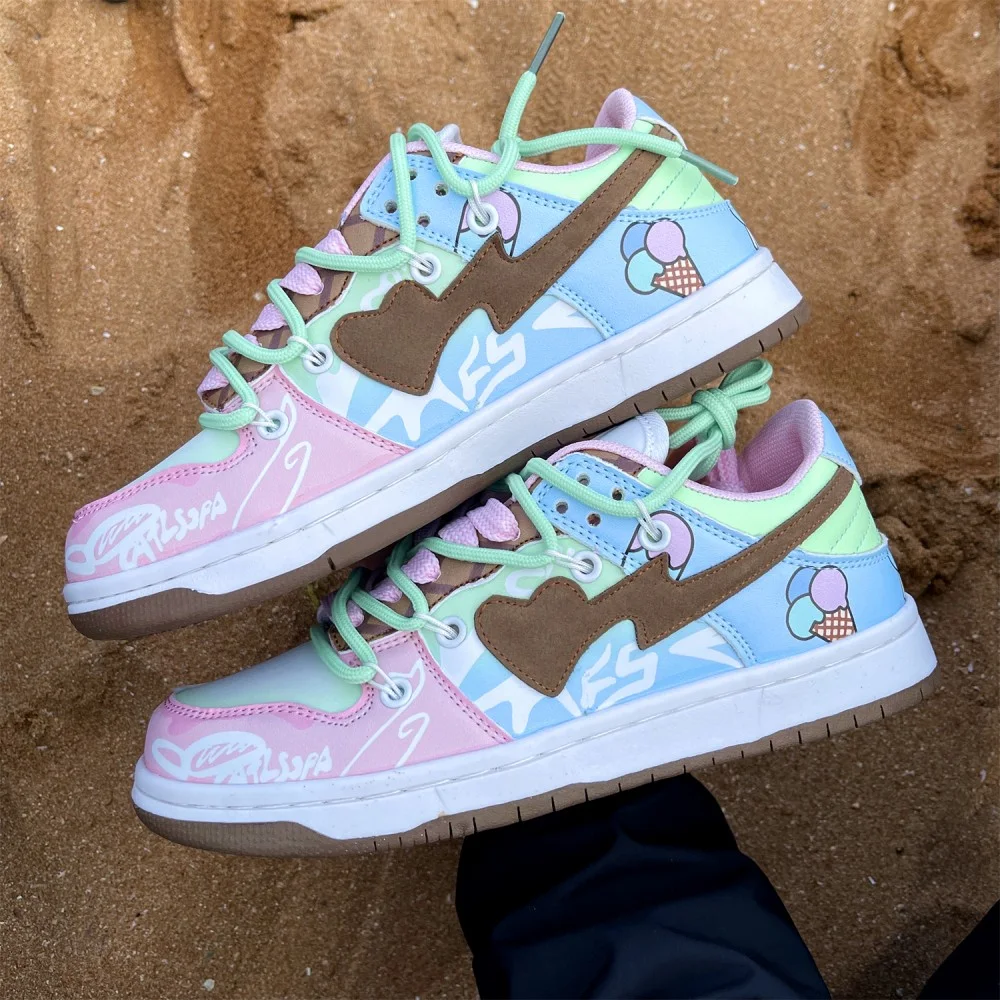 Title 2, Lage Graffiti Sports Casual Schoenen voor Meisj...
