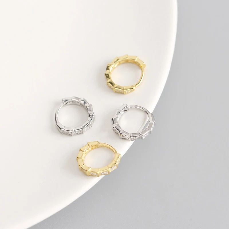 Title 6, S925 Sterling Zilver INS Geometrisch Diamant De...