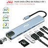 Hub Type C Chuyển Đổi Jvj C8/C6 Plus/C4 Với Cổng Kết Nối Type C Chia Cổng Usb, Hdmi, Cổng Lan, Vga - Bảo Hành 2 Năm