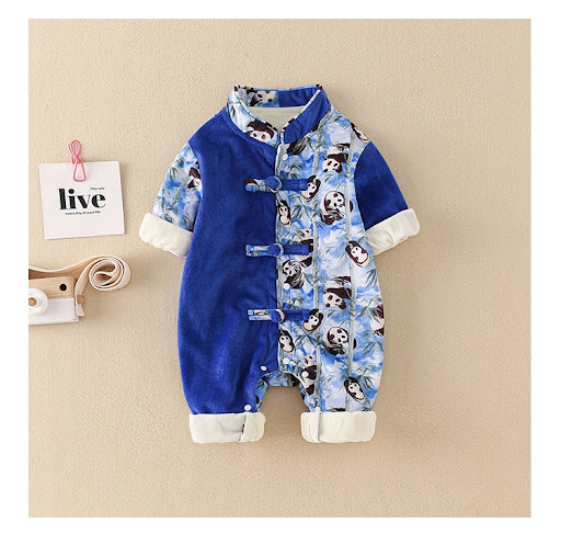 Title 2, Childrens Hanfu Clothing Baby Jumpsuit, Long-s...