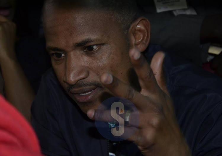 Babu Owino at the East African School of Aviation the tallying centre for Embakasi August 11, 2022. Photo. Fredrick Omondi