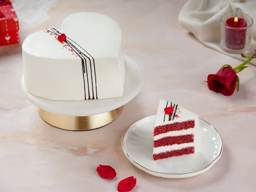 Red Velvet Heart Cake