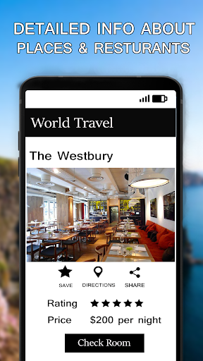 World Travel  Tour Mobile Map Plus Locations