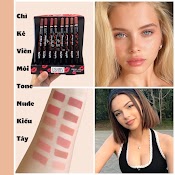 Chì Kẻ Viền Môi Tone Nude Lip Liner Hot Trend Kiểu Tây Mềm Mịn Mướt Môi