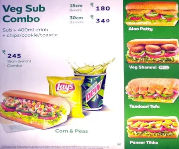 Subway menu 