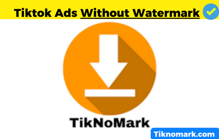 TikNoMark; Download Tiktok Ads, No Watermark! small promo image