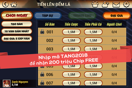 Game bài FREE ngay 200Tr Chip - Bấm vô xem code 3.8 4