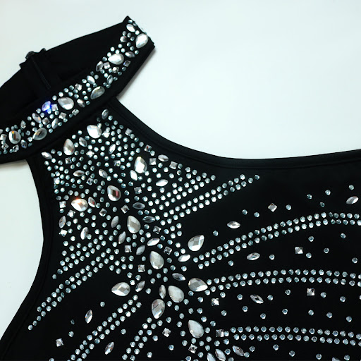 Title 14, Stitching Rhinestone Tassel Party Hip Skirt, de...