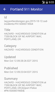 Portland 911 Incidents Monitor Screenshots 1