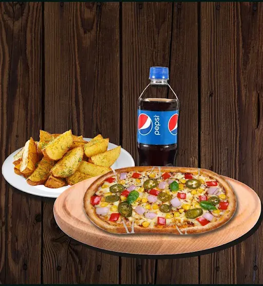 Regular-Veg Garden Pizza+ Wedges + Pepsi