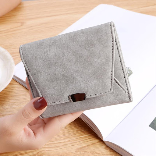 Title 5, New Korean Womens Short Wallet Frosted Leather...