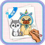 Cover Image of Descargar How To Draw Cute Cats & Dogs Step By Step - Learn 1.0 APK