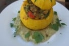 Stuffed Squash With Sweet Potato Cauliflower Mash (Paleo)