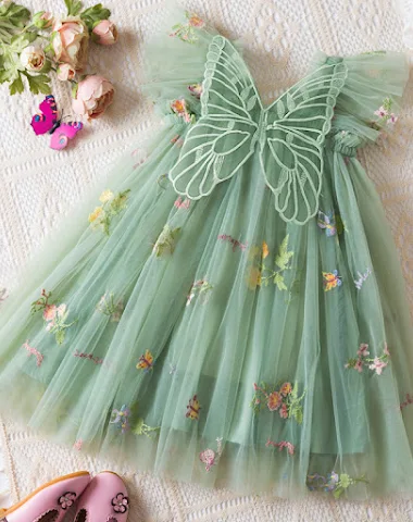 Saia coreana de chiffon com bordado - 0