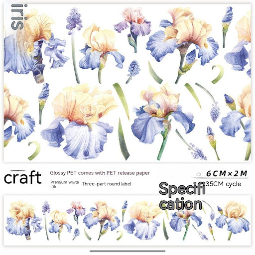 Title 10, Glossy Sticker Hand Account Flowers and Paper A...