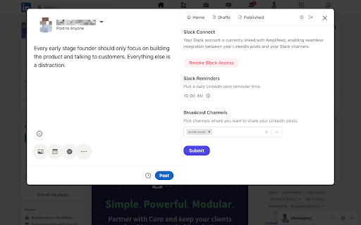 Amplifeed: Amplify Your Brand on LinkedIn screenshot 5