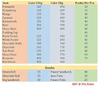 Delhi Cake Wala menu 1