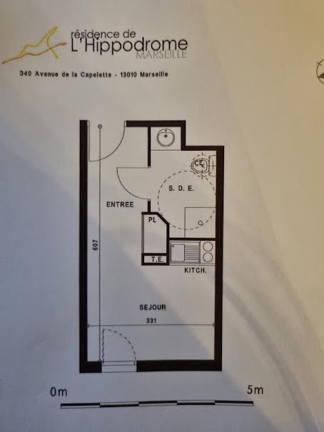 Vente appartement 1 pièce  à Marseille 10ème (13010), 59 000 €