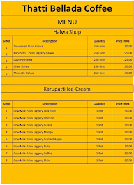 Thatti Bellada Coffee menu 2