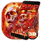 Download 3D Red Fire Skull Glass Theme 1.1.2