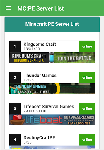 Minecraft PE Servers