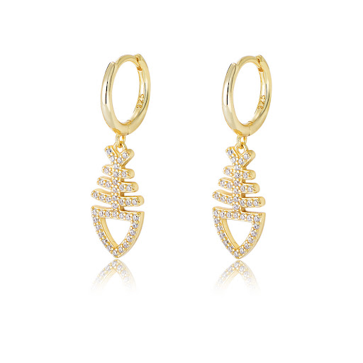 Title 4, Personalized Womens Fishbone Earrings