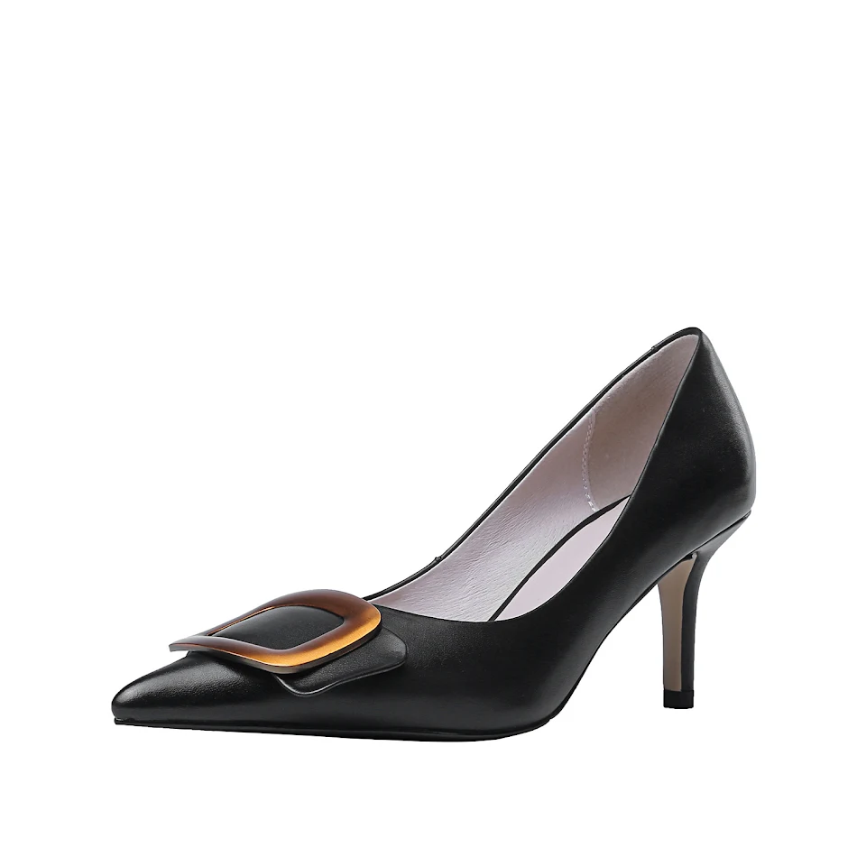Escarpins confortables à talons hauts pour femmes, stilettos à bout pointu et bouche peu profonde, pour une allure élégante et assurée.