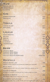 Odin's Galley menu 2
