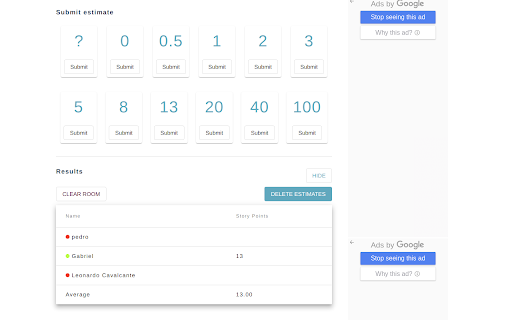 ScrumPoker-Online Average Calculator