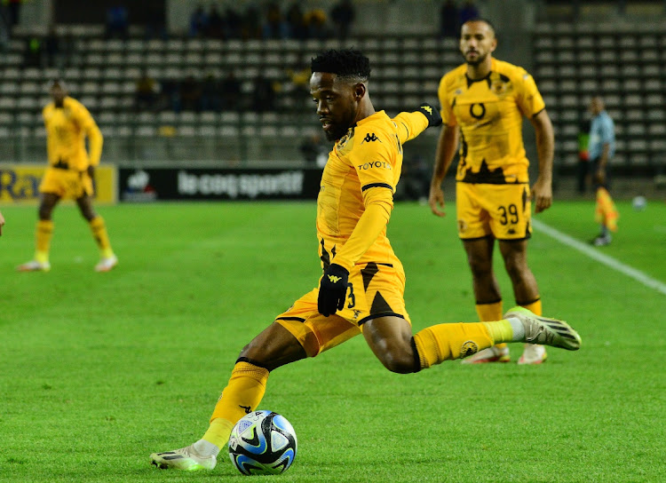 Mduduzi Mdantsane of Kaizer Chiefs during the DStv Premiership match between Stellenbosch FC and Kaizer Chiefs at Athlone Stadium on August 30, 2023 in Cape Town, South Africa.