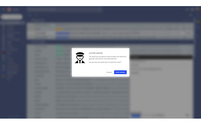 Gmail local URL detector chrome extension