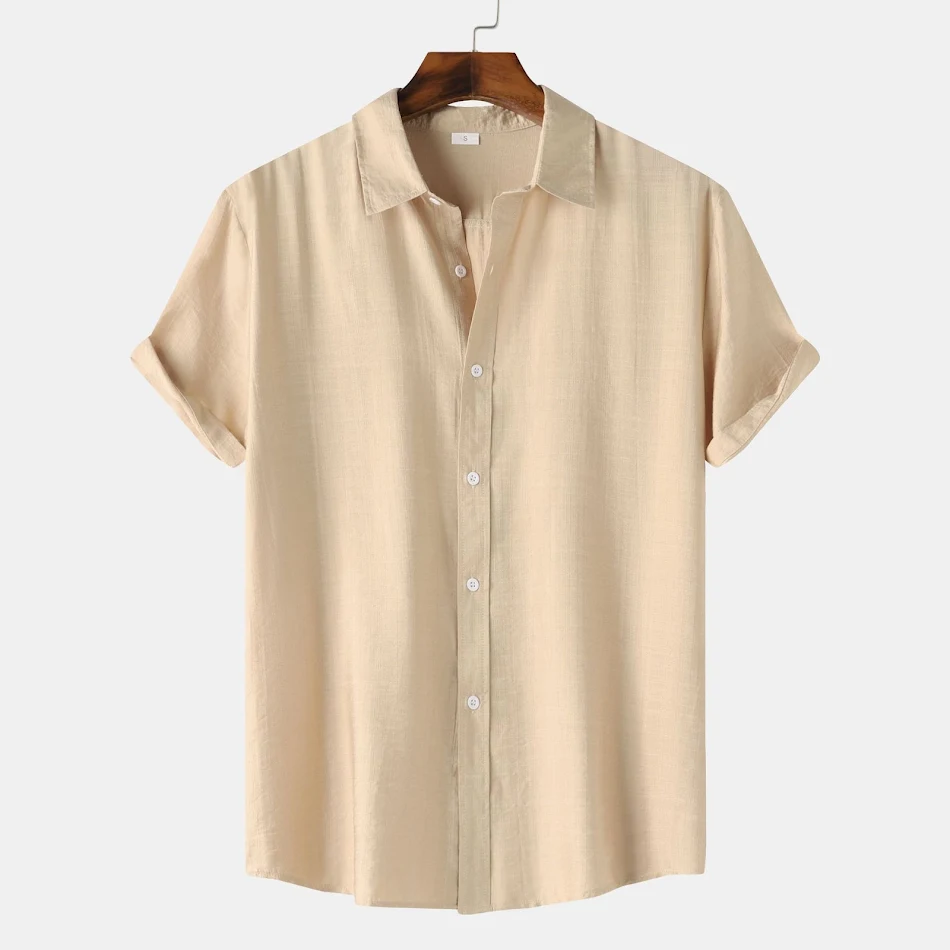 Haut de chemise à revers à manches courtes de couleur unie pour adolescents. Confort et style au quotidien, parfait pour un look décontracté et tendance.