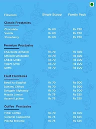 Frosty Bucket Ice Cream menu 1