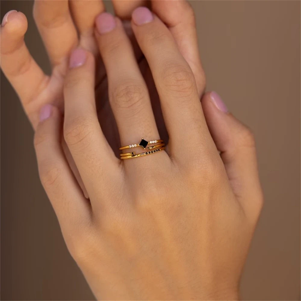 Title 6, Bague femme en argent sterling S925 avec diaman...
