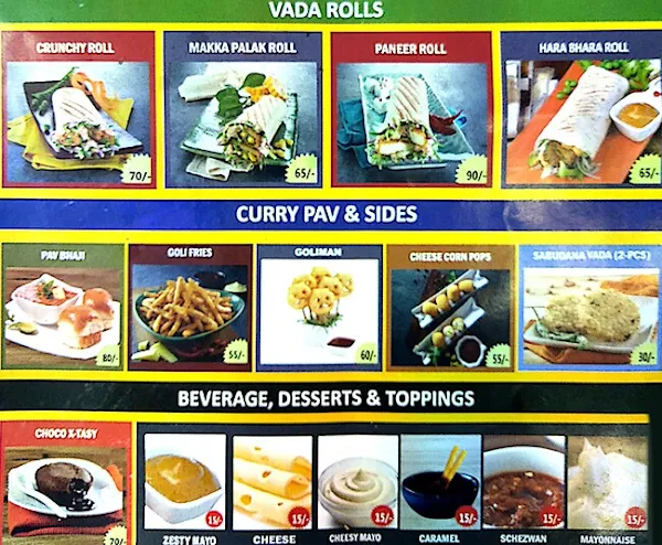 Goli Vada Pav No. 1 menu 