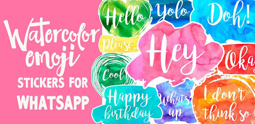 watercolor emojis for whatsapp wastickerapps applications sur google play google play