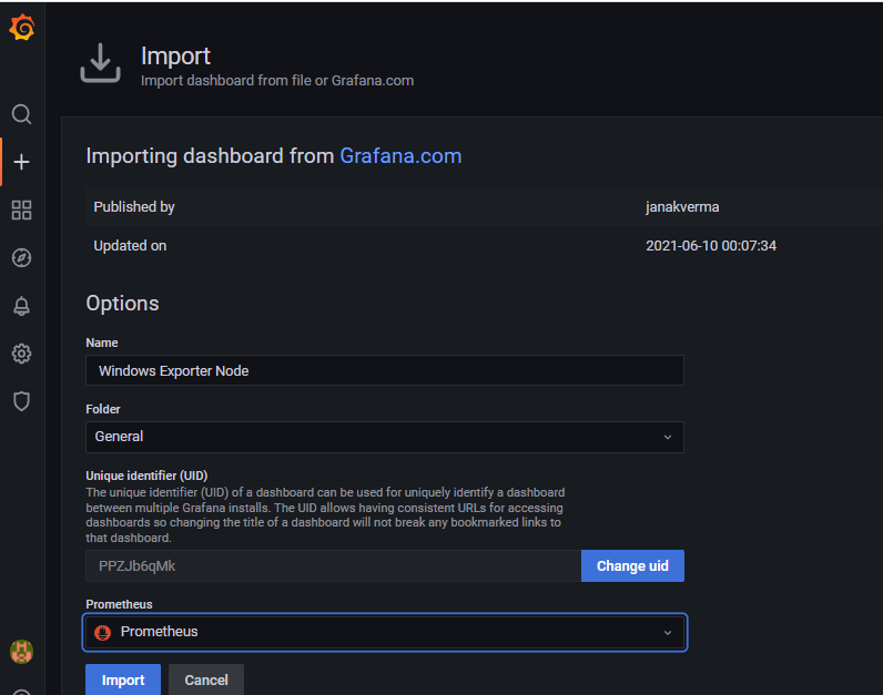 Install Prometheus and Grafana with WMI Exporter on Window Server 2022 Base 17