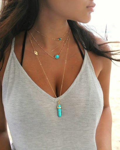 Title 2, Fashion Eye Natural Tophus Necklace Crystal Col...