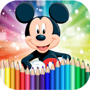 How to Color Mickey Mouse - Coloring Book  Icon