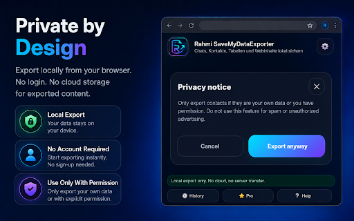 Rahmi SaveMyDataExporter screenshot 1