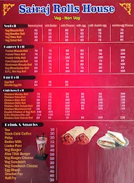 Sairaj Rolls House menu 1